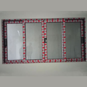 Cửa nhôm BLK dạng lùa 4 cánh màu đen cho cửa sổ - MTS001